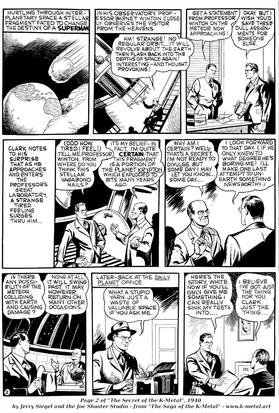 Secret of the K-Metal - Page 2: The Arrival [Angel Criado & Bob Rivard]