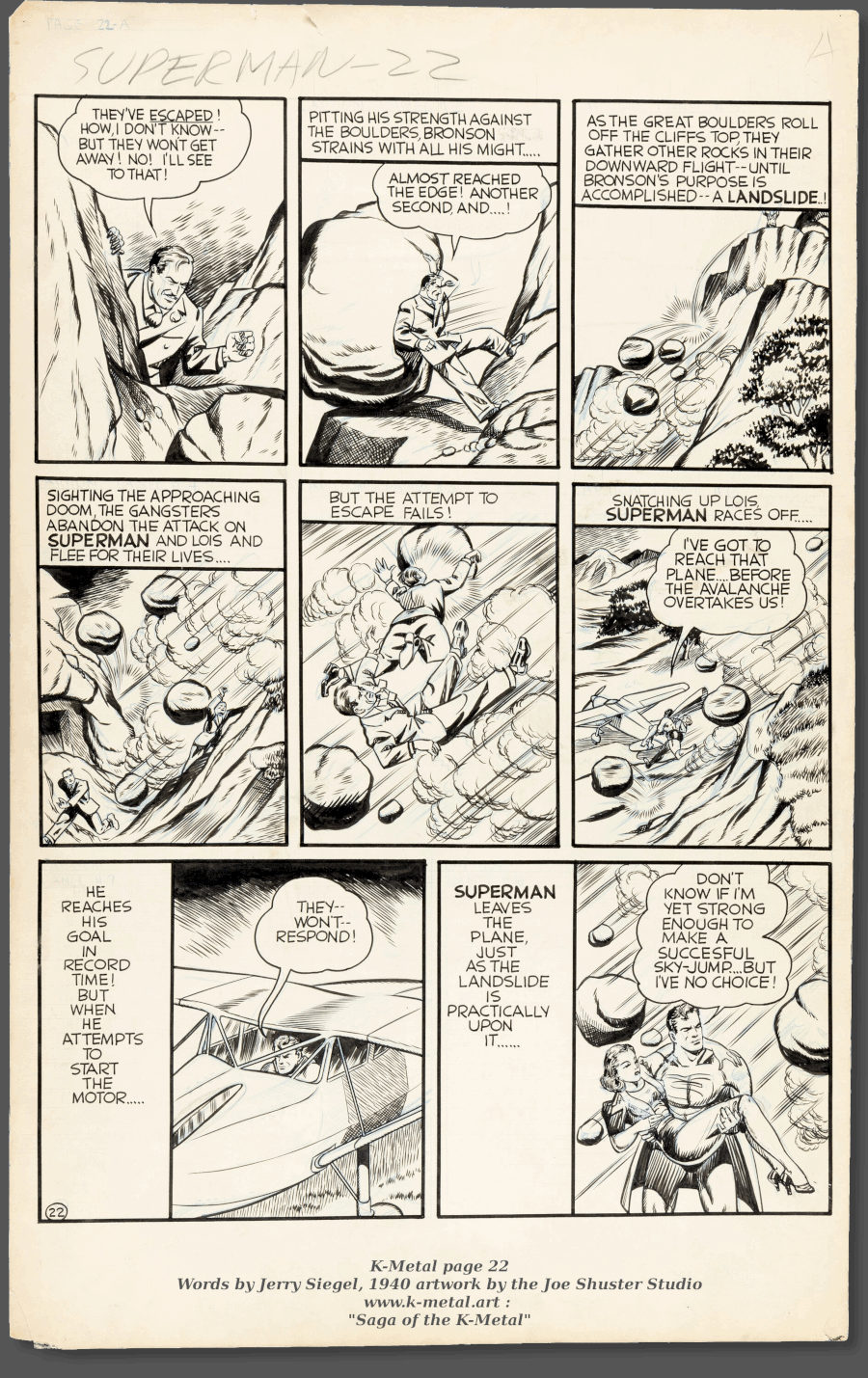 Saga of the K-Metal - Page 22: Landslide! [Jon Bogdanove]