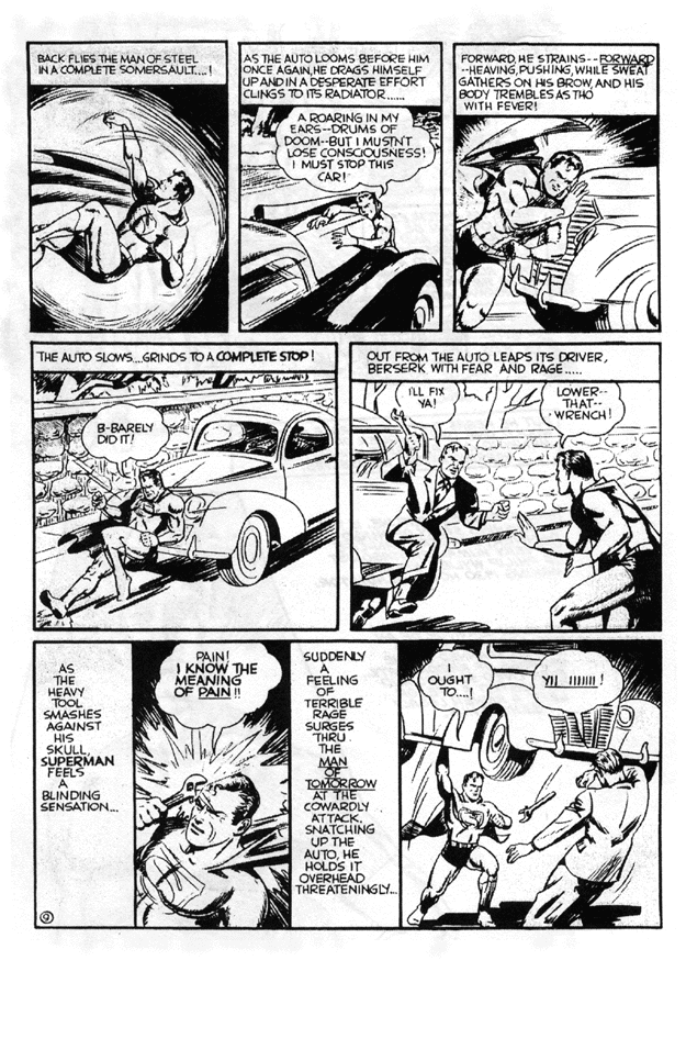 Saga of the K-Metal - Page 9: The Meaning of Pain! [Wayne Boring & Leo Nowak & Shane Foley]