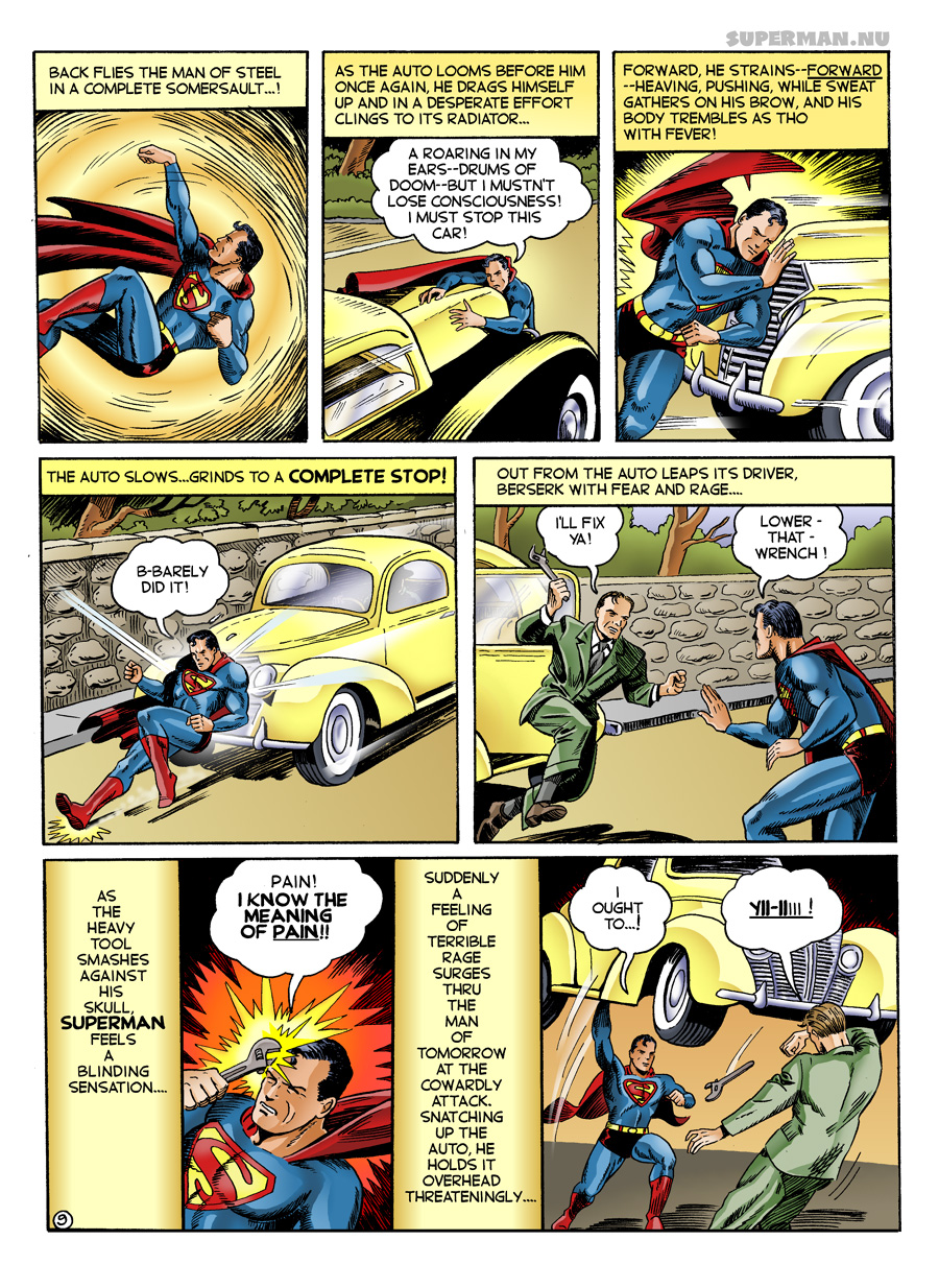 Saga of the K-Metal - Page 9: The Meaning of Pain! [Wayne Boring & Leo Nowak & Shane Foley]